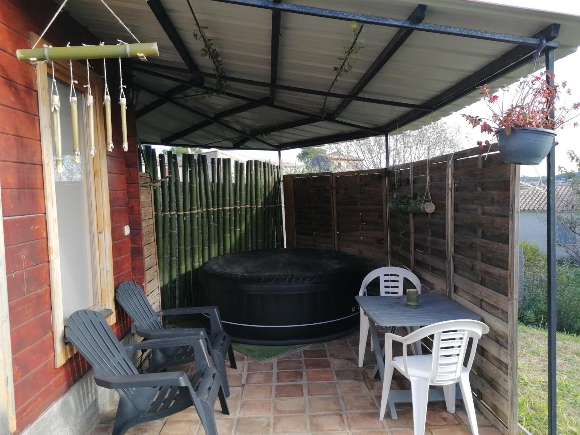 Charmant Chalet Pour 2 Personnes Spa Prive Massillargues-Attuech エクステリア 写真